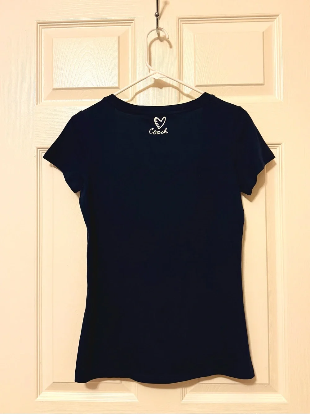 Coach Poppy Women's Navy Heart Graphic Tee